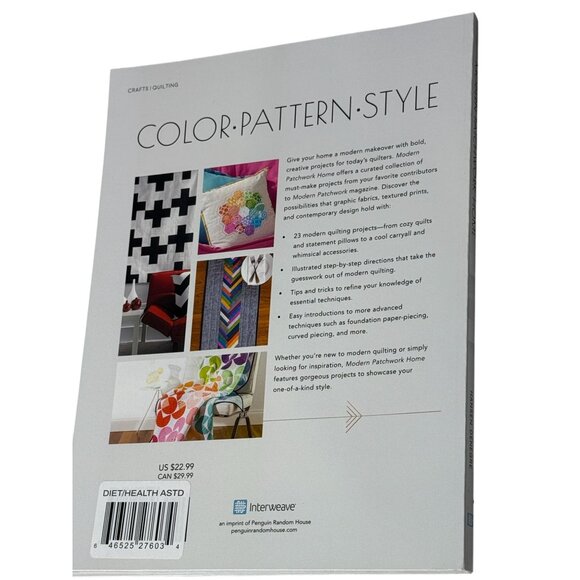 Modern Patchwork Home Quilting Book Colorful Crafts DIY Home Décor - Picture 2 of 3